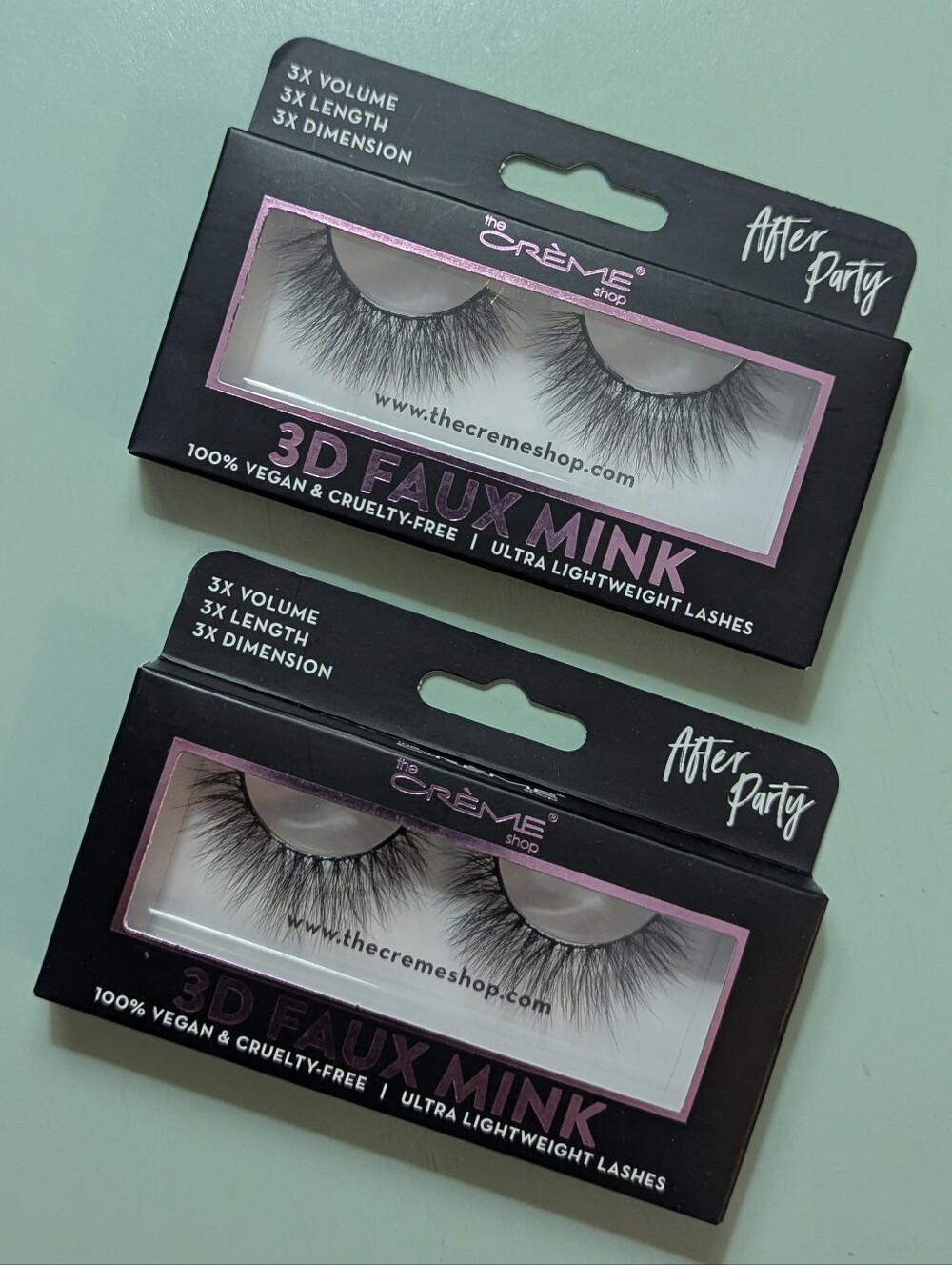 Hard To Find 🖤AFTER PARTY🖤 The Crème Shop  3D Faux Mink Lashes - Black 2 Pairs